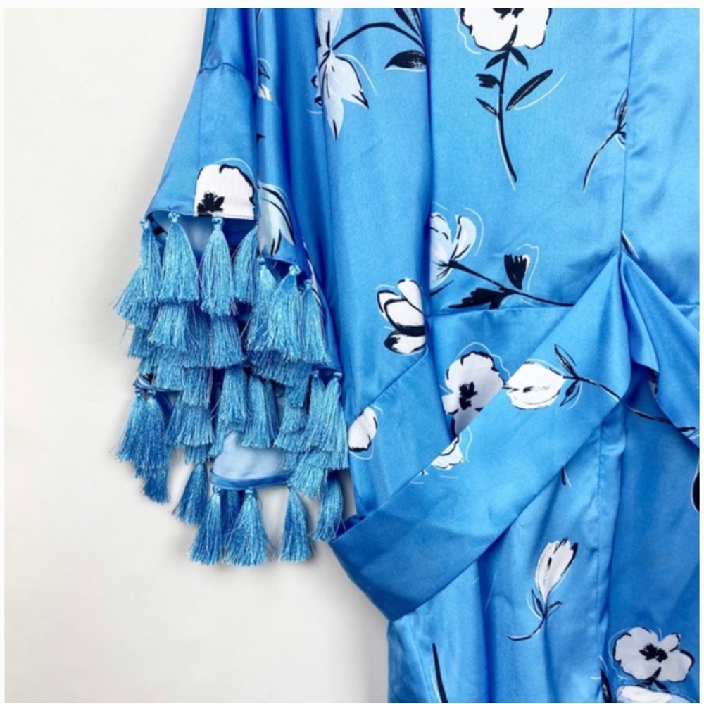 Sachin & Babi Kimono Top Little Boy Blue Falling Amelia Top Luxe XS - Picture 6 of 11